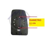 VETRO SPECCHIO RETROVISORE RENAULT MASTER DAL 2004 - RENAULT MASCOTT DAL 2004 - OPEL MOVANO DAL 2003 SINISTRO CON PIASTRA TERMICO ATTACCO GRANDE 11CM
