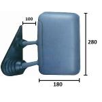 SPECCHIO RETROVISORE MANUALE IVECO DAILY DAL 1989 AL 1999 DESTRO NERO BRACCIO CORTO