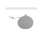 TAPPO PARAURTI COPRIGANCIO TRAINO ANTERIORE PER FIAT PUNTO EVO'09-> GRIGIO CHIARO