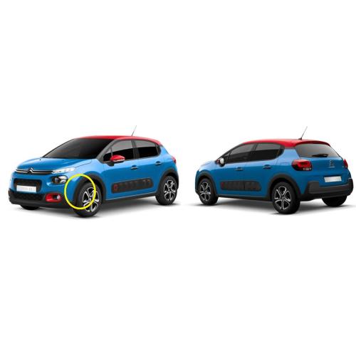 KIT 2 MODANATURA PARAURTI ANT DX=SX CITROEN C3 01/16>