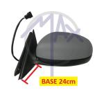 SPECCHIO RETROVISORE ELETTRICO SKODA FABIA DAL 2007 AL 2015 SINISTRO VERNICIABILE TERMICO BASE 24cm