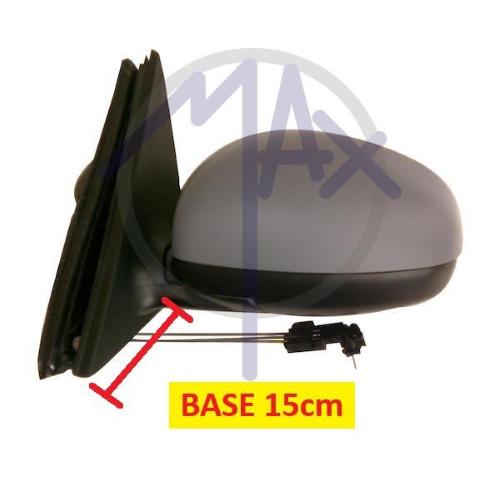 SPECCHIO RETROVISORE MECCANICO SKODA FABIA DAL 2007 AL 2015 SINISTRO VERNICIABILE 15cm