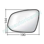 VETRO SPECCHIO RETROVISORE PER TOYOTA RAV 4 DAL 2013 SINISTRO NUDO ADESIVO