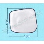 VETRO SPECCHIO RETROVISORE PER MITSUBISHI L200 DAL 2001 SINISTRO NUDO ADESIVO