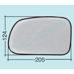 VETRO SPECCHIO RETROVISORE PER SSANGYONG KYRON/ACTYON SINISTRO NUDO ADESIVO