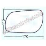 VETRO SPECCHIO RETROVISORE PER MAZDA 2 DAL 2003 - MAZDA 3 DAL 2003 - MAZDA 6 DAL 2003 DESTRO NUDO ADESIVO