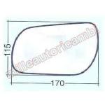 VETRO SPECCHIO RETROVISORE PER MAZDA 2 DAL 2003 - MAZDA 3 DAL 2003 - MAZDA 6 DAL 2003 SINISTRO NUDO ADESIVO