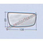 VETRO SPECCHIO RETROVISORE PER FIAT SCUDO DAL 2007 - CITROEN JUMPY DAL 2007 - PEUGEOT EXPERT DAL 2007 SINISTRO INFERIORE NUDO ADESIVO