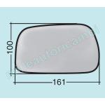 VETRO SPECCHIO RETROVISORE PER TOYOTA AVENSIS DAL 2003 S.W. DESTRO ASF NUDO ADESIVO