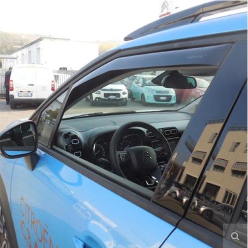 DEFLETTORI ARIA ANTITURBO CITROEN C3 AIRCROSS DAL 2017 PORTE ANTERIORI OSCURATI