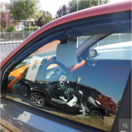 DEFLETTORI ARIA ANTITURBO RENAULT TWINGO DAL 2014/SMART FORFOUR'14> 5 PORTE ANTERIORI OSCURATI