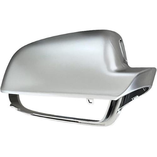 CALOTTA SPECCHIO RETROVISORE PER AUDI A3 2010-2012 DESTRA CROMATA SIDE ASSIST