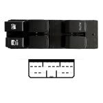 INTERRUTTORE ALZAVETRO PER SUZUKI GRAND VITARA 2005-2015 PORTA ANTERIORE SX 4 INTERRUTTORI 13PIN