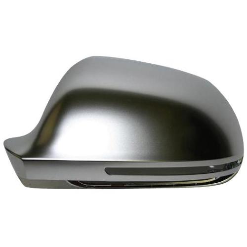 CALOTTA SPECCHIO RETROVISORE AUDI A3 2008 3-5 PORTE/A4 2007/A5 2007/A6 2008/Q3 2011 SX CROMATA IN ALLUMINIO