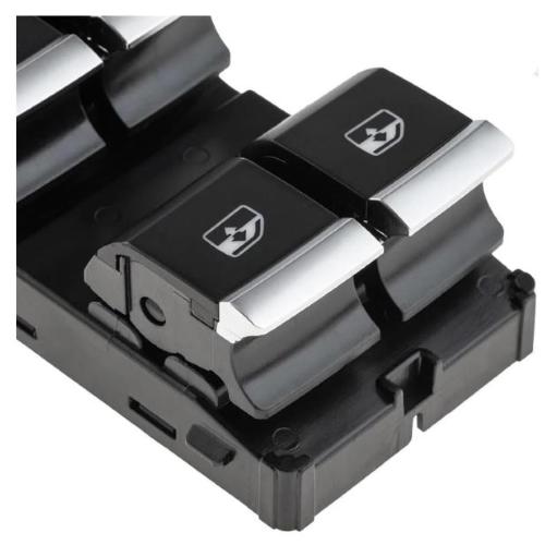INTERRUTTORE ALZAVETRO PER AUDI A4 2015-2019 PORTA ANTERIORE SX NERO/CROMO 4 INTERRUTTORI 10 PIN
