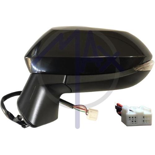 SPECCHIO RETROVISORE ELETTRICO TOYOTA COROLLA E210 2019 SINISTRO NERO VERNICIABILE FANA RIPIEG TERM 8PIN