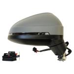 SPECCHIO RETROVISORE ELETTRICO AUDI A4 15 DESTRO VERNICIABILE C/FAN RIPIEGAB MEMO 13PIN