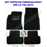 SET TAPPETINI MOQUETTE PER TOYOTA YARIS II (XP90) 2005-2011 SAGOMATI CON FISSAGGI E VELCRO