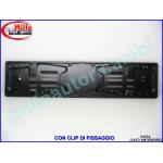 PORTATARGA POSTERIORE PER AUTO NERO UNIVERSALE IN LAMIERA VERNICIATA + CLIP FISSAGGIO