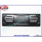 PORTATARGA ANTERIORE PER AUTO NERO UNIVERSALE IN LAMIERA VERNICIATA + CLIP FISSAGGIO