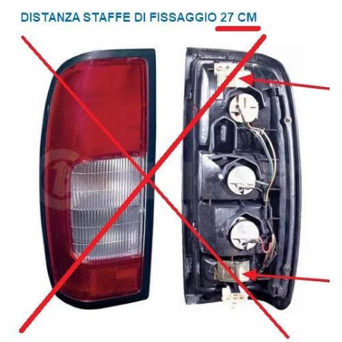 FANALE FANALINO POSTERIORE SINISTRO BIANCO ROSSO NISSAN NAVARA-KING CAB 1997 2002