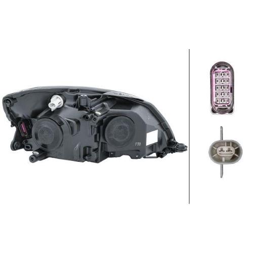 FARO FANALE PROIETTORE SX 2H7 C/MOT EL C/LUCE DI CURVA SKODA FABIA-ROMSTER 2010> HELLA