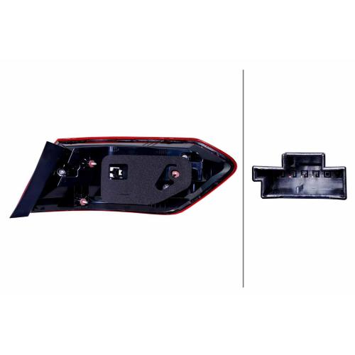 FANALE FANALINO POSTERIORE SX EST A LED MERCEDES CLASSE E W212 2013> FONDO SCURO HELLA