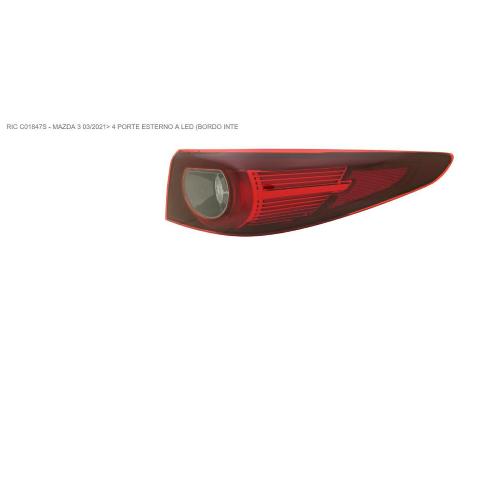 FANALE FANALINO POSTERIORE SX S/P EST A LED MAZDA 3 2021> 4P BORDO INT RIGATO