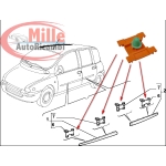 MOLLA FIAT MULTIPLA DAL 1998 AL 2004 MODANATURA PORTE LATERALI COLORE ARANCIO