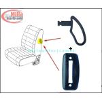 LEVA RIBALTAMENTO SEDILE + ROSONE FIAT PANDA'86 /UNO'89 /Y10 COLORE NERA