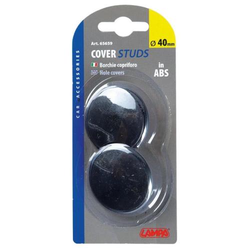 TAPPO COPRIFORO Ø 40 mm ELIMINA TERGI LUNOTTO - ANTENNA - IN ABS - COPPIA 2 PEZZI