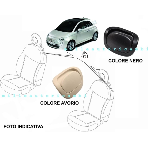 LEVA RIBALTAMENTO SEDILE FIAT 500 2007>/500 2015> SX NERO (NO ABARTH)