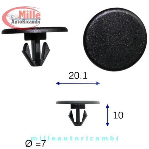 MOLLA TAPPO CITROEN C2 - PEUGEOT 206 - RENAULT VARIE IMBOTTITURA COFANO E RIPARI