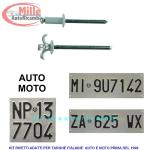 MOLLA TARGA RIVETTO BIANCO FISSAGGIO PORTATARGA 33133 (10 PZ BIANCO)