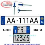 MOLLA TARGA RIVETTO BLU FISSAGGIO PORTATARGA 33132 (7 COLORE BLU 3 COLORE BIANCO)