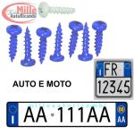VITI PER FISSAGGIO INSTALLAZIONE PORTATARGA E TARGA (7 COLORE BLU - 1 COLORE BIANCO)