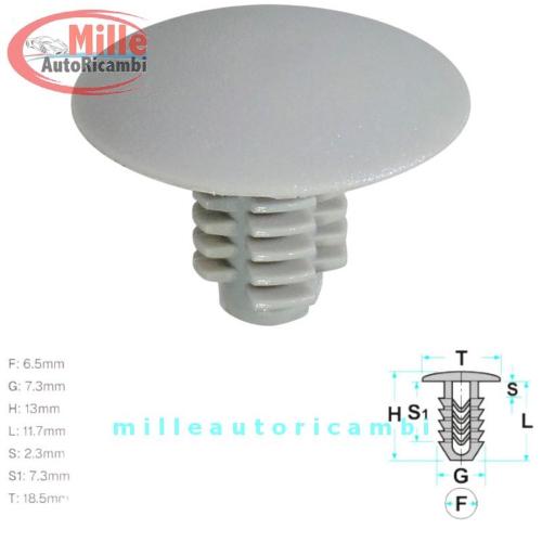 MOLLA TAPPO FIAT SEICENTO/PANDA'03 FISSAGGIO CIELO PADIGLIONE INTERNO ORIGINALE FIAT