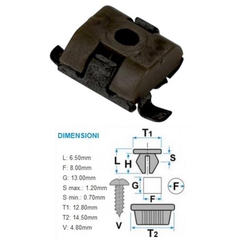 MOLLA MOLLETTE FIAT PUNTO'99/'03 VARIE MADREVITE COMPOSITA NERA PENDAGLI INTERNI elim