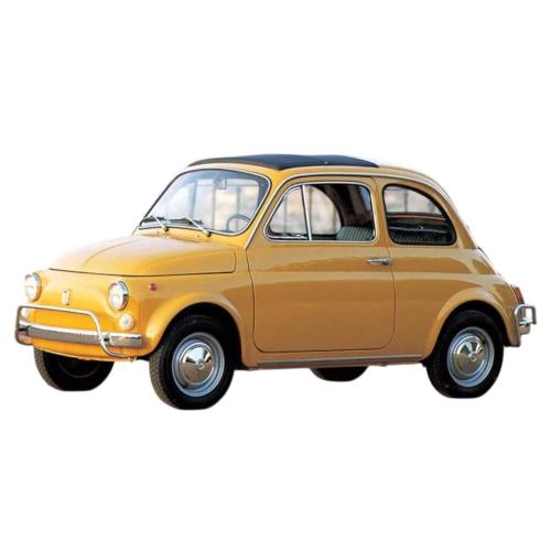 CORNICI RASCHIAVETRO PORTE PER FIAT 500 F-L-R COMPLETI RASCHIAVETRO (KIT 2 PORTE) ALLUMINIO CON VELLUTO