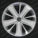COPPA RUOTA ADATTA PER RENAULT CLIO IV 2016 DIAMETRO 15" NERA/CROMO SENZA LOGO