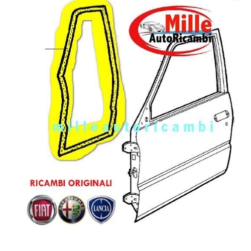 GUARNIZIONE BATTUTA PORTA ANT.SX ALFA ROMEO 33 1988>1990 ORIGINALE 60504510