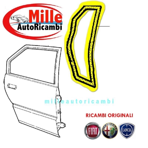 GUARNIZIONE BATTUTA PORTA POST.DX ALFA ROMEO 33 1988>1990 ORIGINALE 60504512