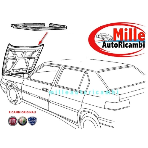 GUARNIZIONE COFANO ANTERIORE ALFA ROMEO 33 1988>/1993> LATO PARABREZZA ORIG. 60503442 G1
