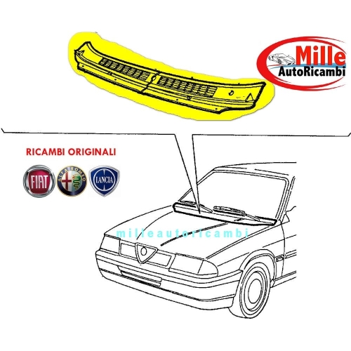 COPPIA RIVESTIMENTI SOTTOPARABREZZA ALFA ROMEO 33 1990 DX+SX ORIGNALE G1