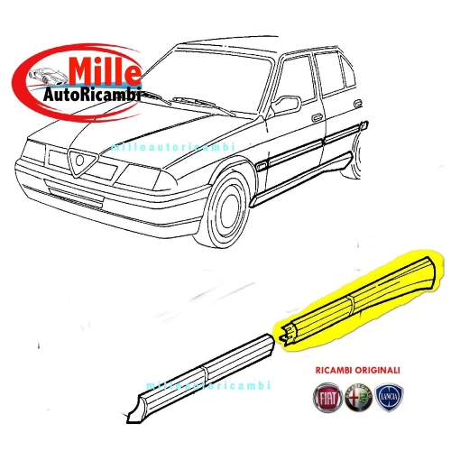 MODANATURA SOTTOPORTA ALFA ROMEO 33 1990> POST.SX ORIGINALE 60547951 G1