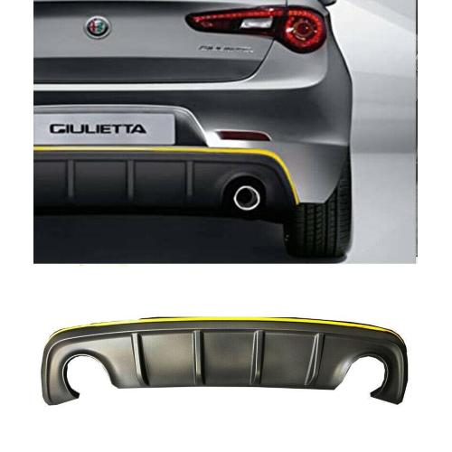 SPOILER PARAURTI POSTERIORE C/PROFILO GIALLO PER ALFA ROMEO GIULIETTA 2016> DOPPIO SCAR