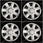 SET 4 COPPE RUOTA ADATTE PER VOLKSWAGEN POLO 2009 14" 7 RAZZE SENZA LOGO