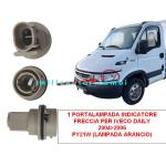 PORTALAMPADA CONNETTORE LUCE INDICATORE FRECCIA PER IVECI DAILY 2004> LAMPADA PY21W ARANCIO