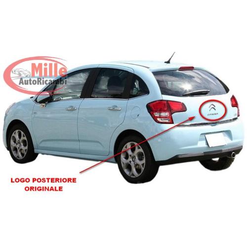 FREGIO LOGO POSTERIORE CITROEN C3 2009>2016 SIGLA"CITROEN" ORIGINALE 9800743438 G1