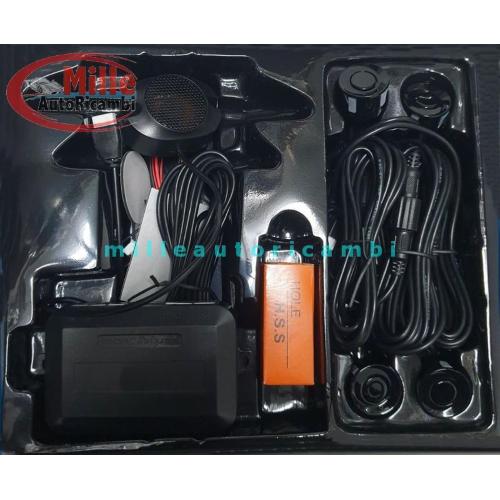KIT 4 SENSORI DI PARCHEGGIO CABLATO PER AUTO-FURGONE BEEP SONORO DI COLORE NERO